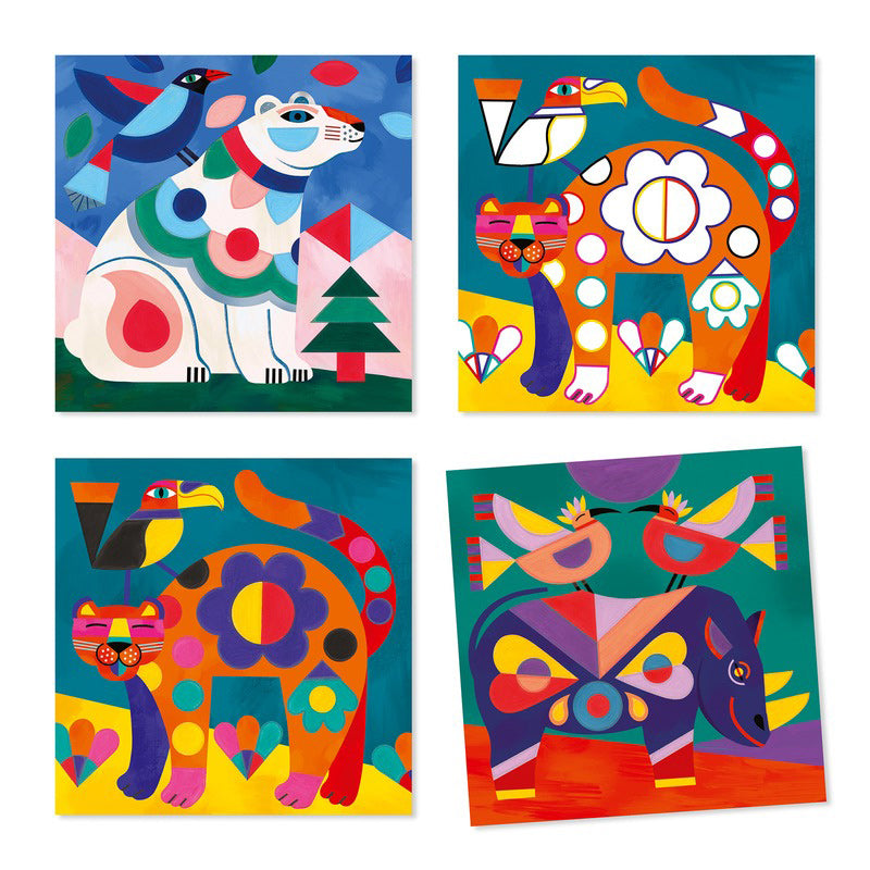 Djeco Cards To Paint - Fanciful Animals