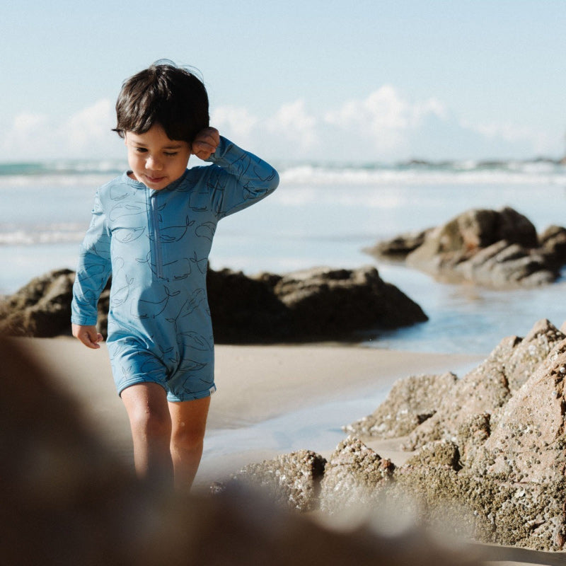 Nature Baby One Piece Bathing Trunks - Blue Whale