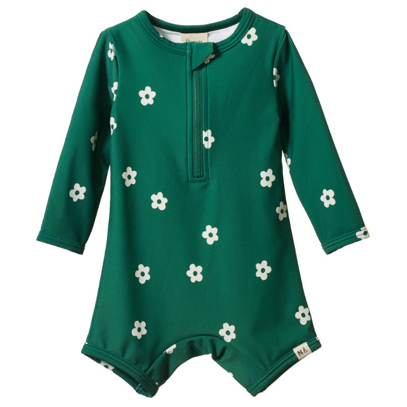 Nature Baby One Piece Bathing Trunks - Flora Peppermint