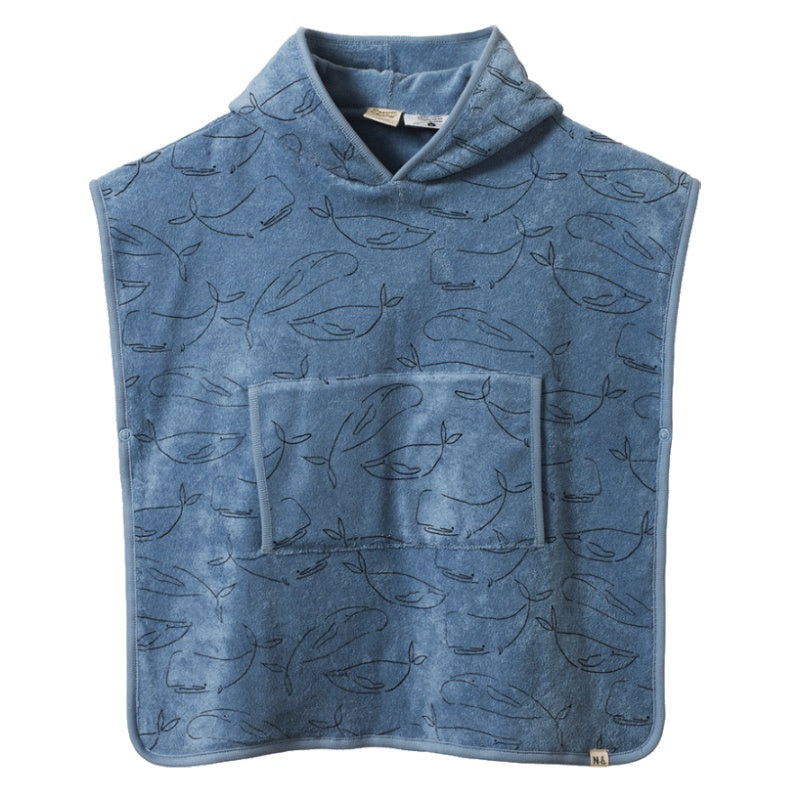 Nature Baby Poncho Towel - Blue Whale