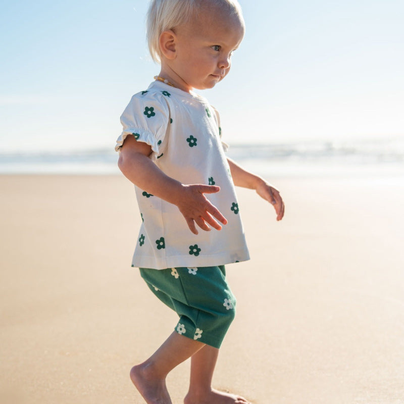 Nature Baby Selby Shorts - Flora Peppermint