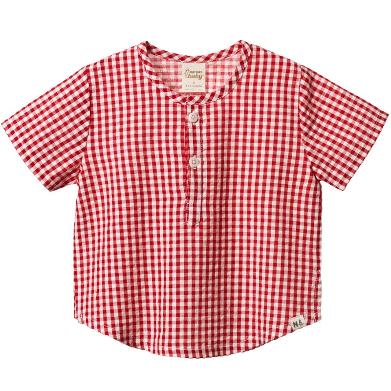 Nature Baby Caravan Shirt - Red Check