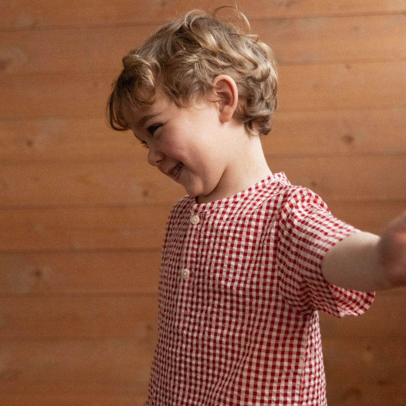Nature Baby Caravan Shirt - Red Check