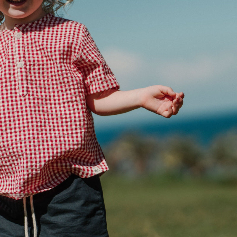 Nature Baby Caravan Shirt - Red Check