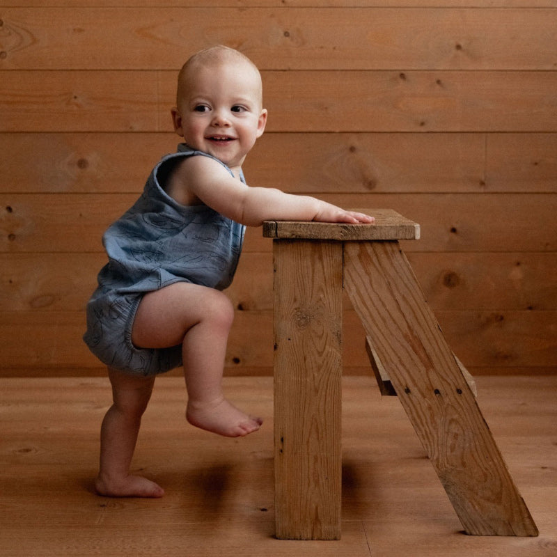 Nature Baby Ceder Suit Muslin - Blue Whale