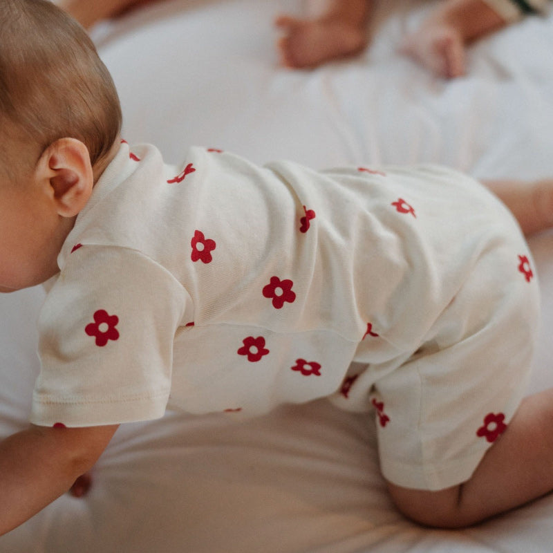 Nature Baby Summer Sleepy Suit - Flora Red