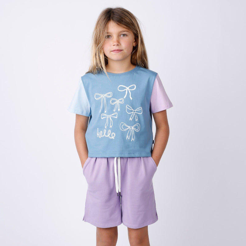 Minti Cropped Tee - Lots of Bows