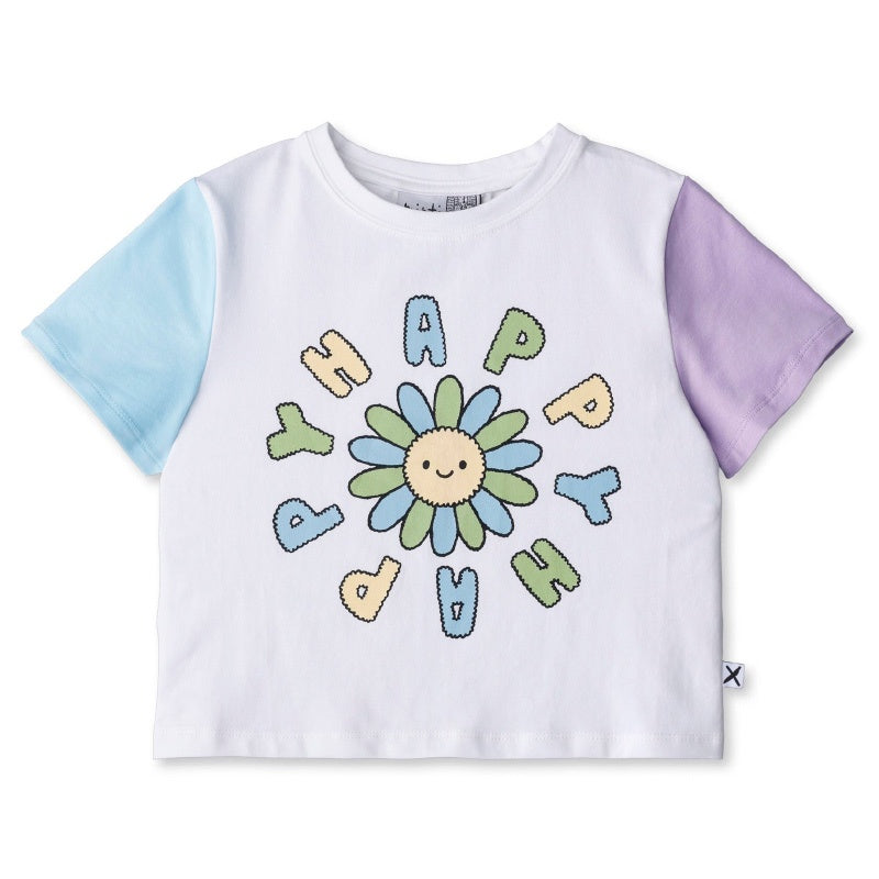 Minti Cropped Tee - Happy Happy