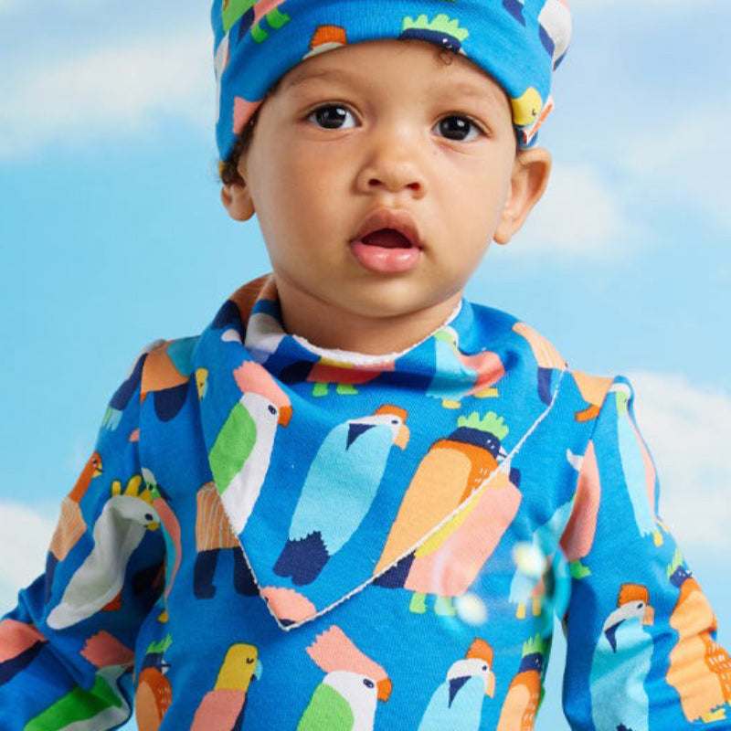 Halcyon Nights Bib - Flamin' Galah Blue