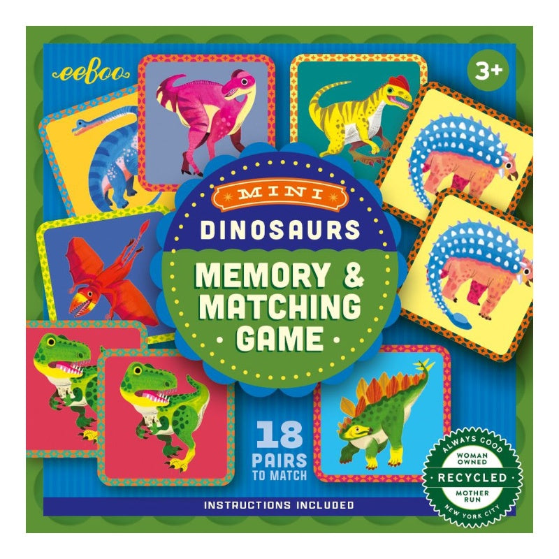 Eeboo Mini Memory & Matching Game - Dinosaurs