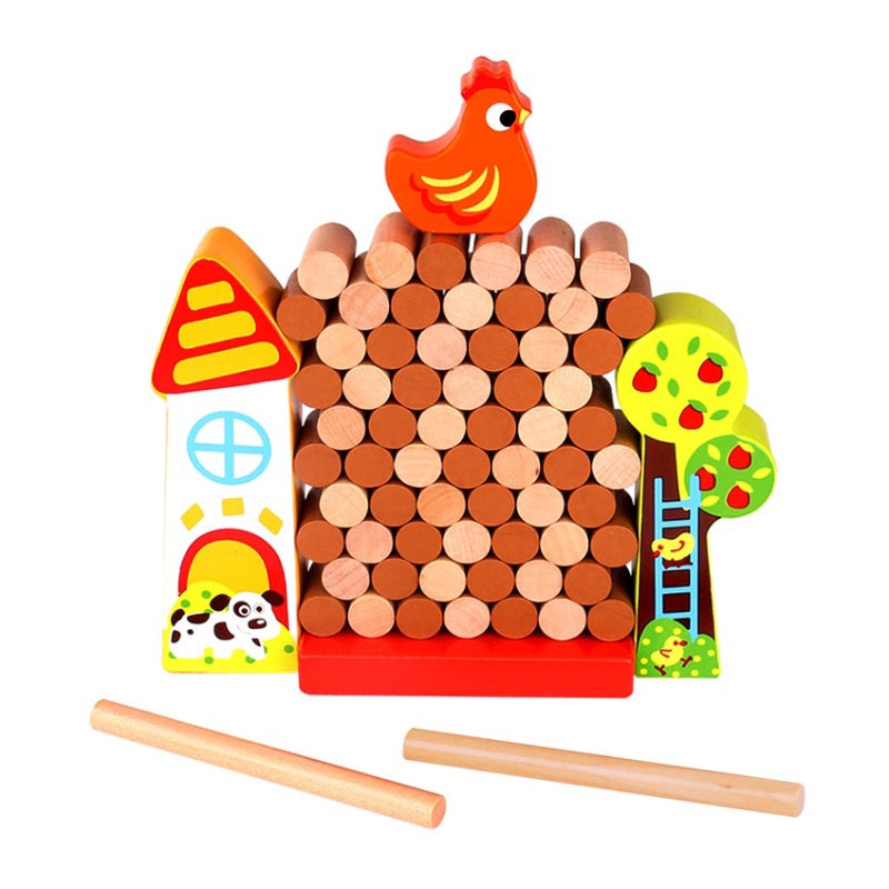 Chicken Drop Block Game