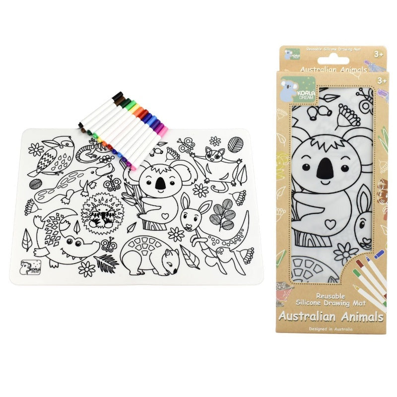 Reusable Silicone Drawing Mat - Australian Animals
