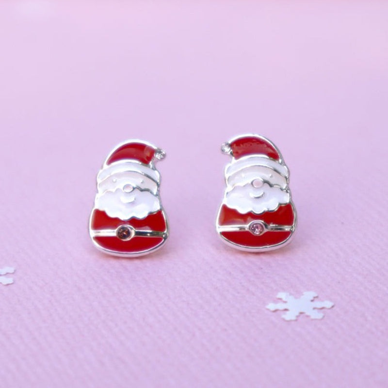 Enchanted Christmas Santa Earrings/Box