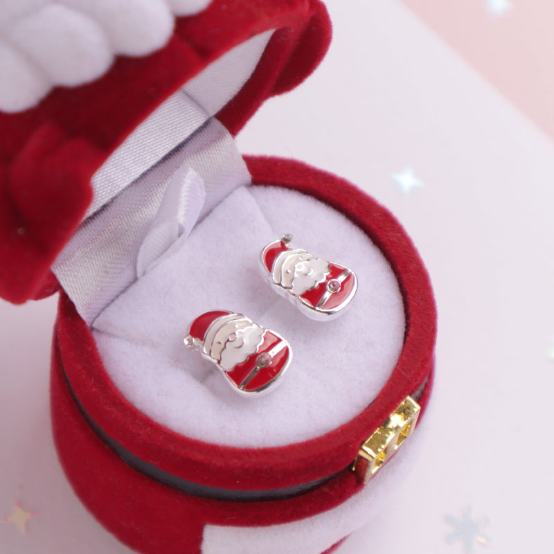 Enchanted Christmas Santa Earrings/Box