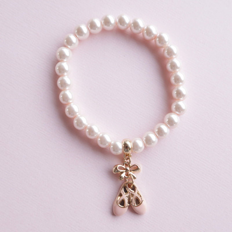 Pink Pearl Ballet Slippers Bracelet