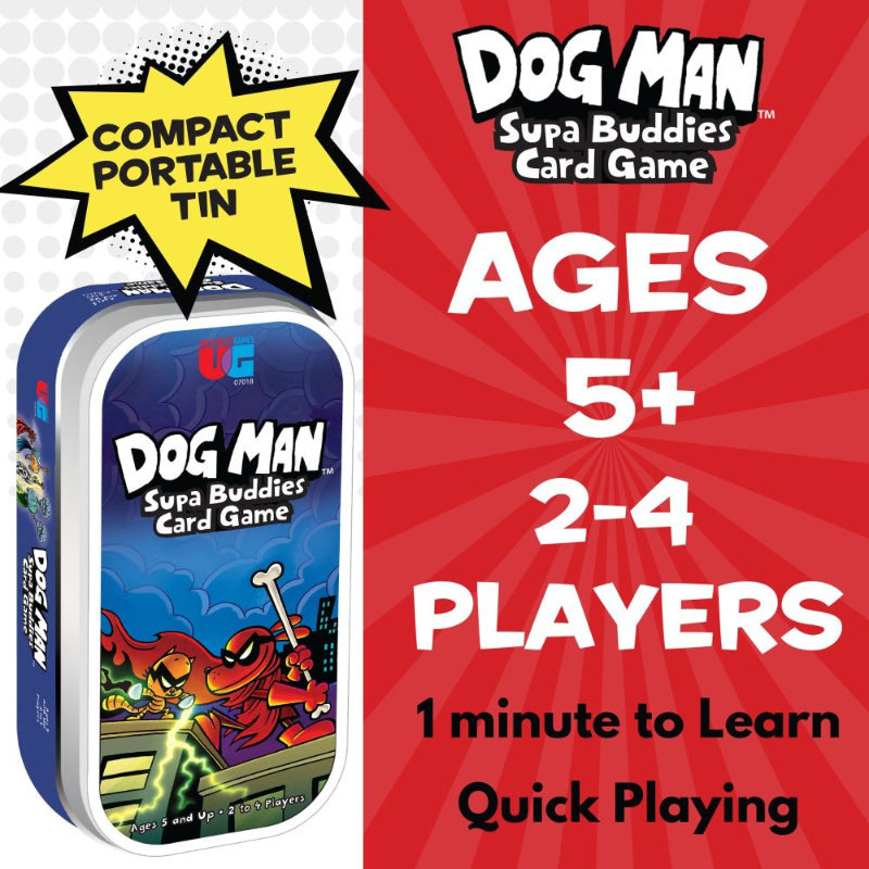 Dog Man Supa Buddies Card Game Tin