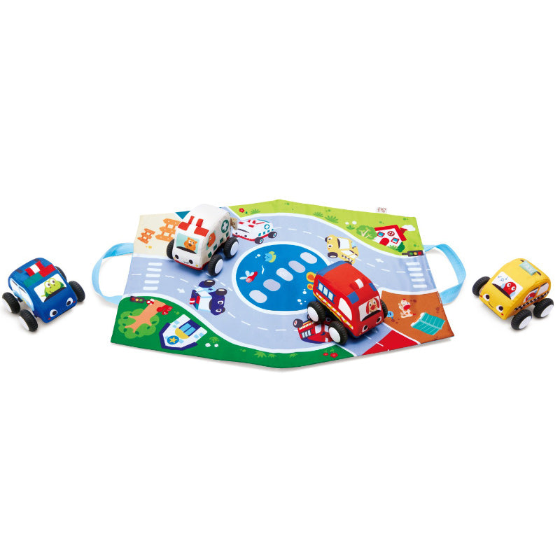 Pull-Back Plush Car Set