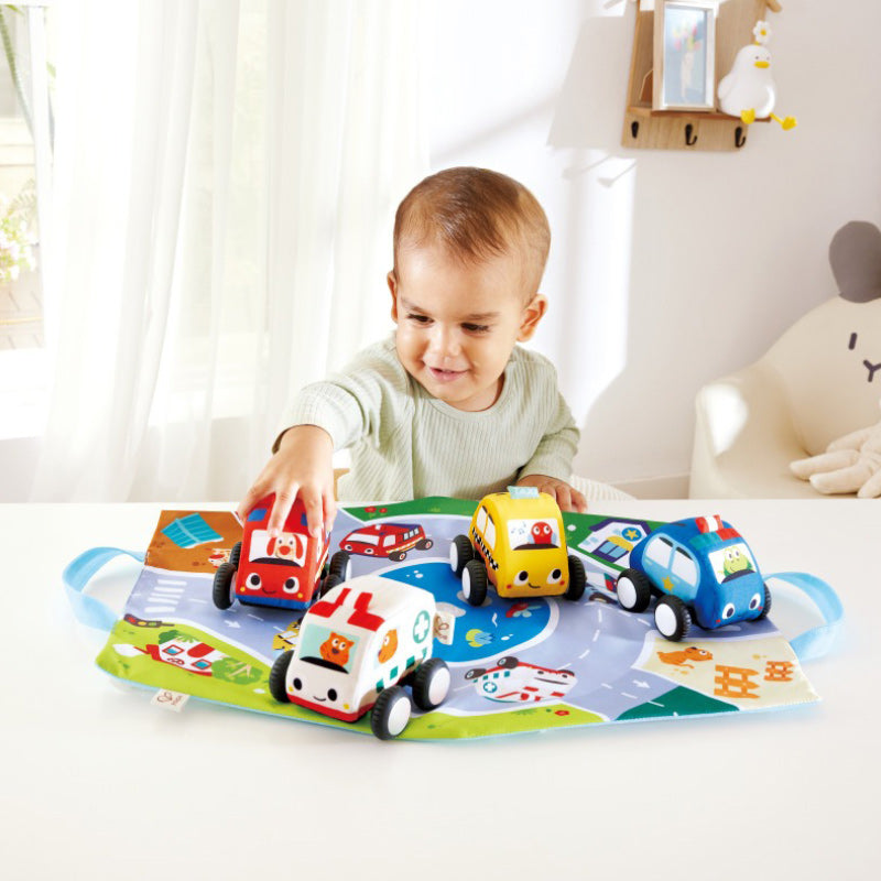 Pull-Back Plush Car Set