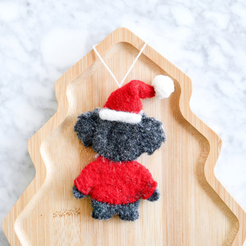 Felt Christmas Koala In Sweater Ornament