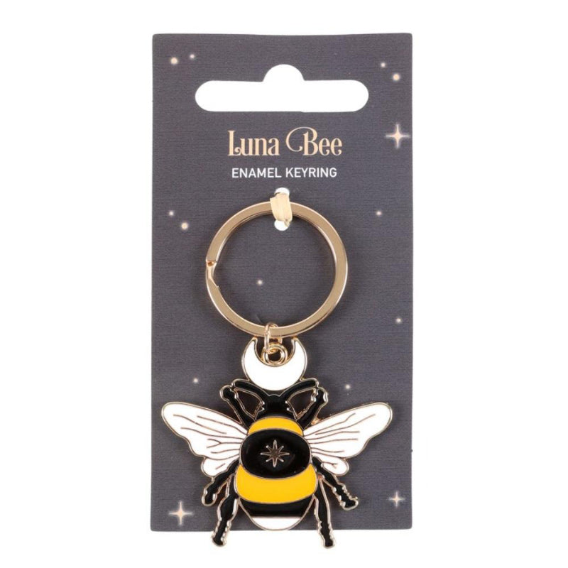 Metal Enamel Keyring - Forest Bee