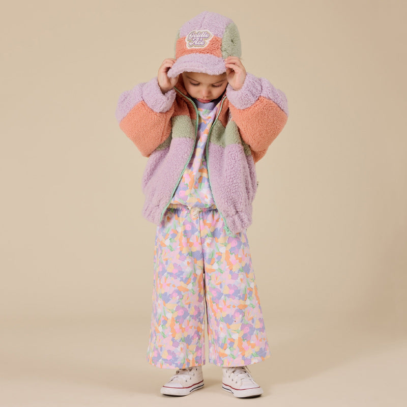 Goldie + Ace Blair Sherpa Cap - Lilac/Peach/Mint