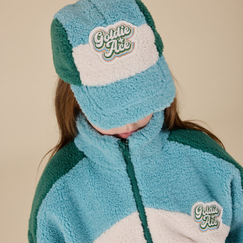 Goldie + Ace Blair Sherpa Cap - Teal/Cream/Dark Jade