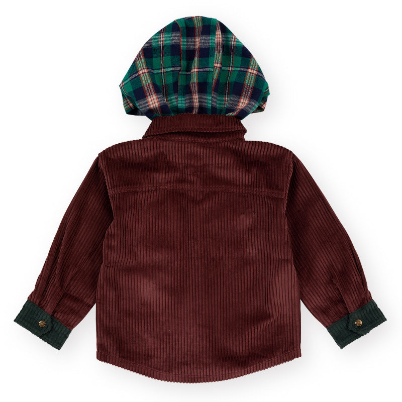 Goldie + Ace Corduroy Hooded Shirt