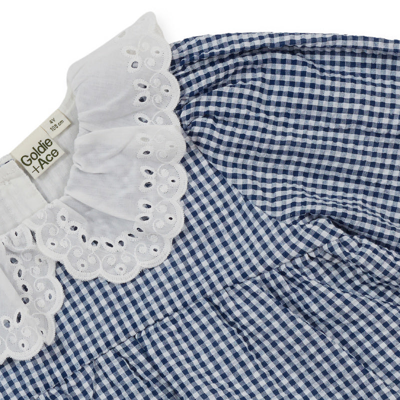 Goldie + Ace Collared Dress - Blue Gingham