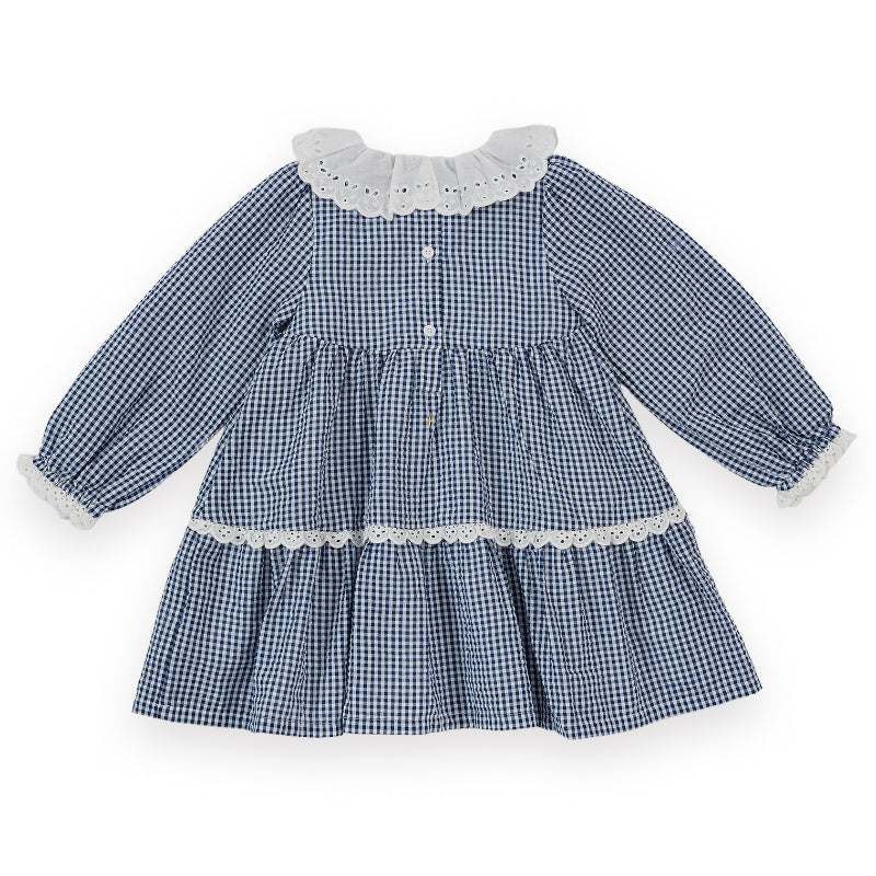 Goldie + Ace Collared Dress - Blue Gingham
