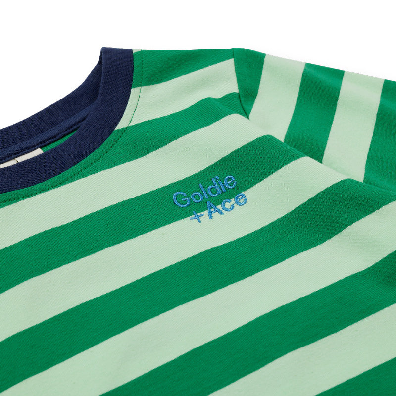 Goldie + Ace Essential Stripe LS Top - Green