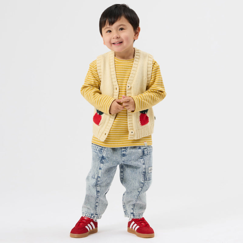 Goldie + Ace Essential Stripe Rib Top - Yellow