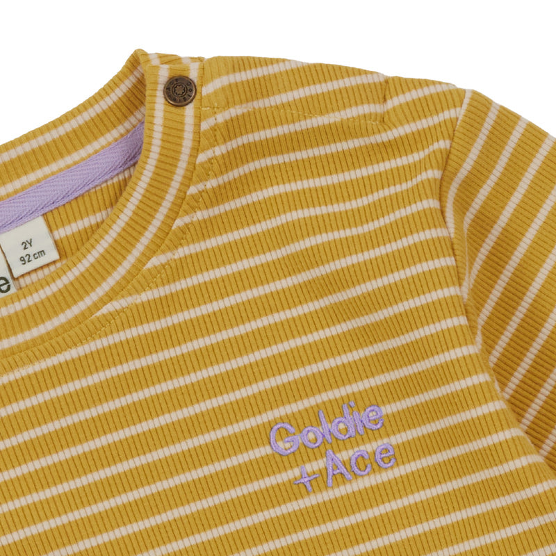Goldie + Ace Essential Stripe Rib Top - Yellow