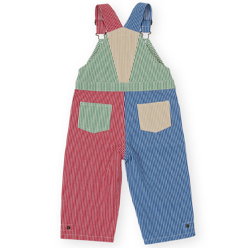 Goldie + Ace Blake Overalls - Patchwork Stripe
