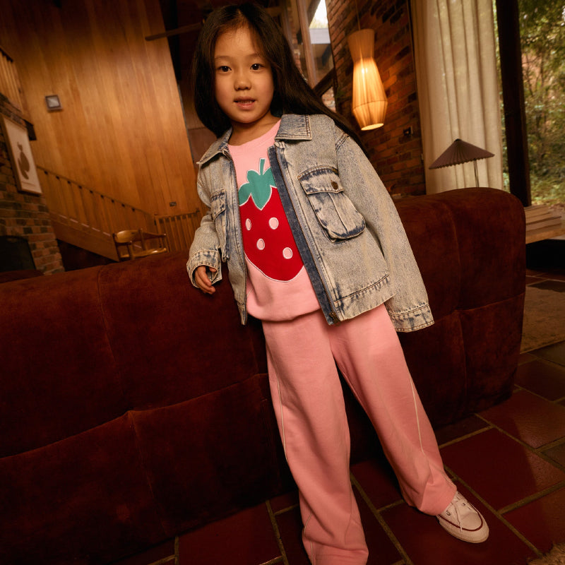 Goldie + Ace Wide Leg Piped Sweatpants