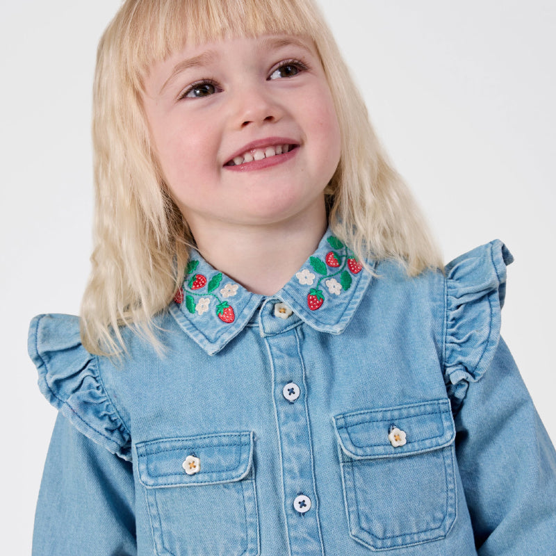 Goldie + Ace Chambray Shirt - Wild Strawberry