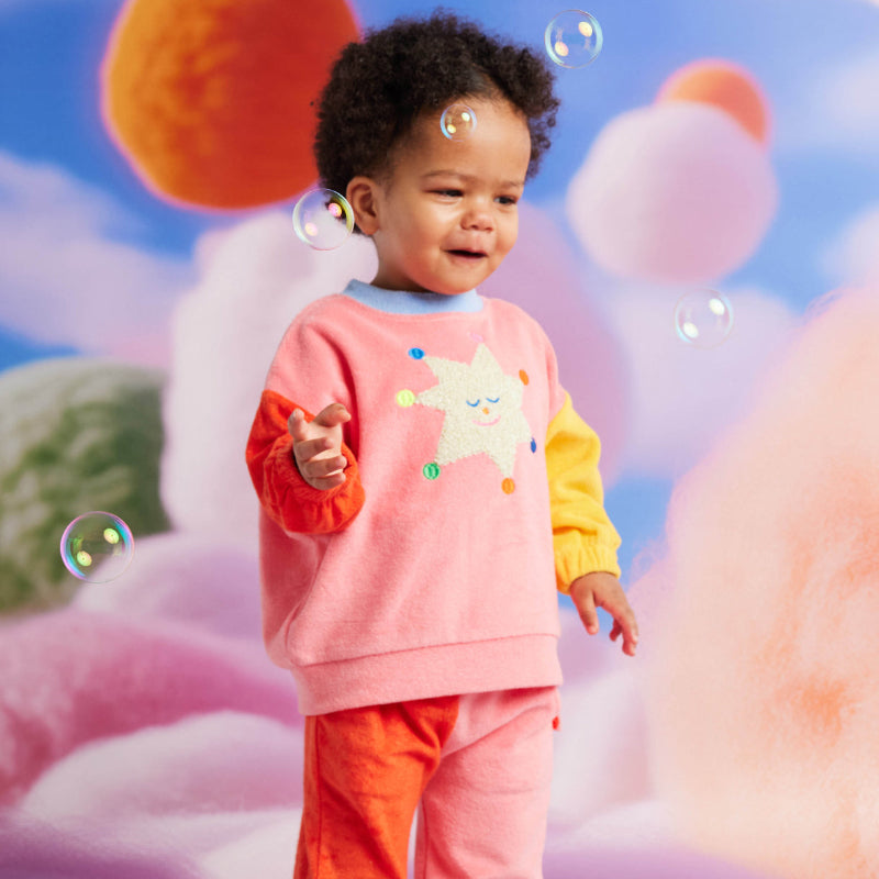 Halcyon Nights Terry Sweater - Stars Pink