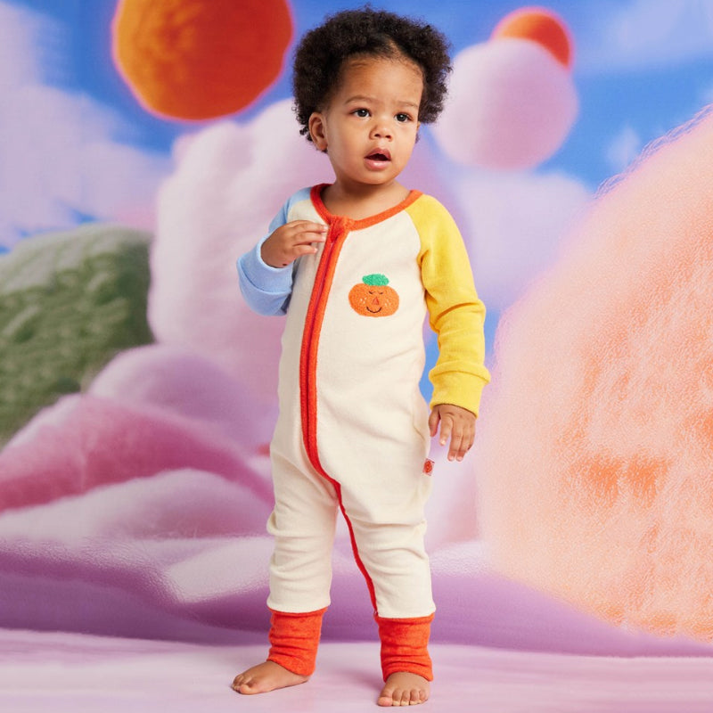 Halcyon Nights Long Sleeve Terry Romper - Pocket Patch