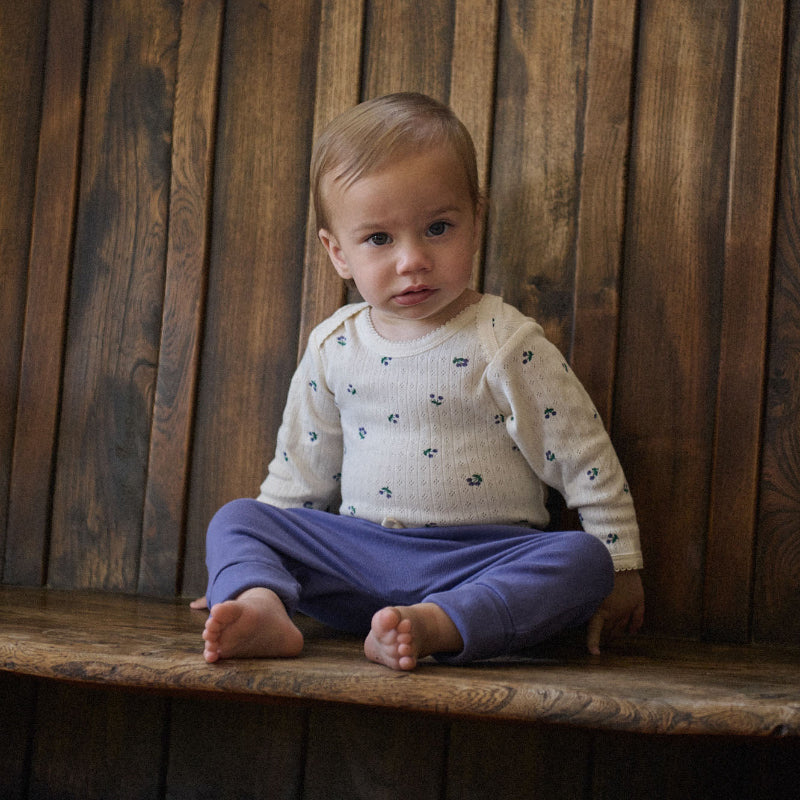 Nature Baby Long Sleeve Bodysuit - Pointelle Winter Berry