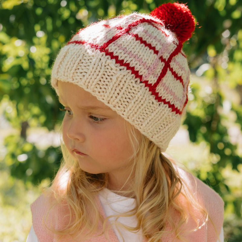 Acorn Crossroads Beanie - Pink/Red