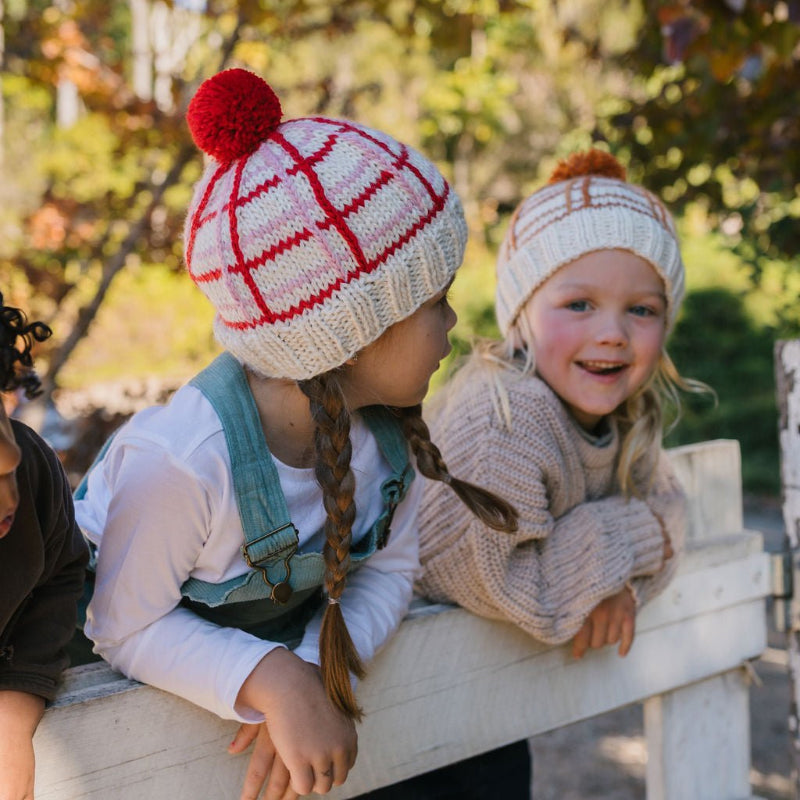 Acorn Crossroads Beanie - Pink/Red