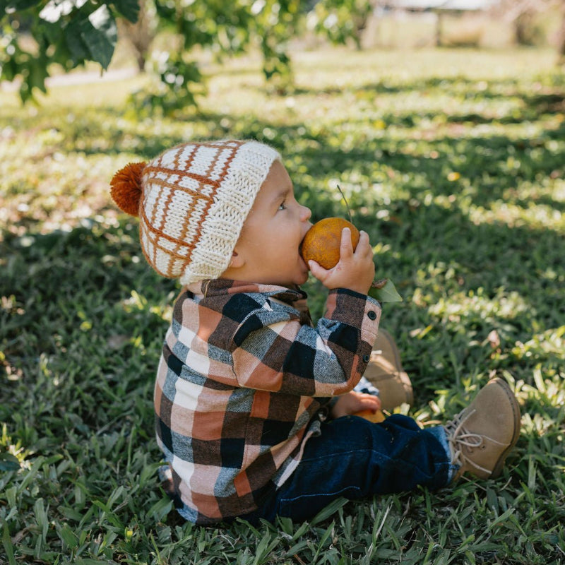 Acorn Crossroads Beanie - Brown/Caramel