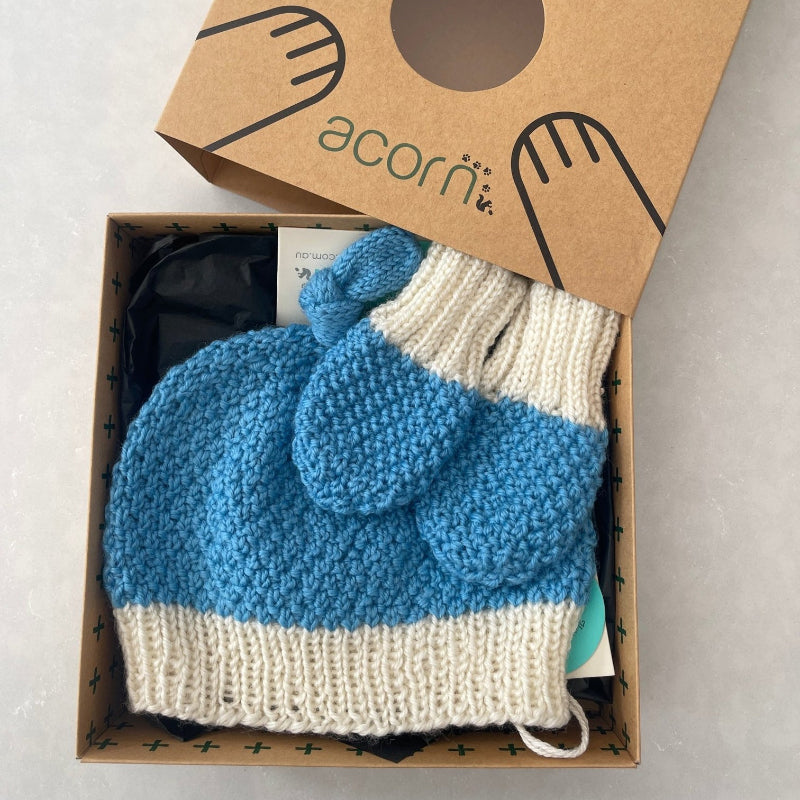 Acorn Springbud 100% Merino Gift Set - Blue