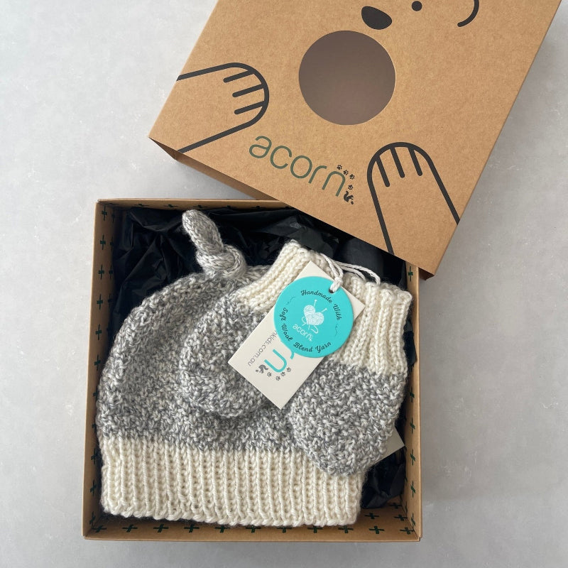Acorn Springbud 100% Merino Gift Set - Cloud Marle