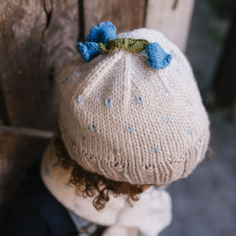 Acorn Bluebell Beanie - Cream