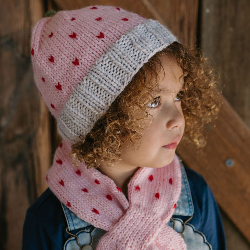 Acorn Cherry Beanie - Pink