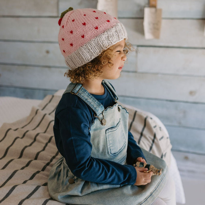 Acorn Cherry Beanie - Pink