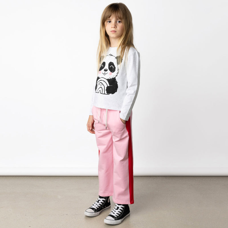 Minti Wide Leg Panel Trackies - Pink