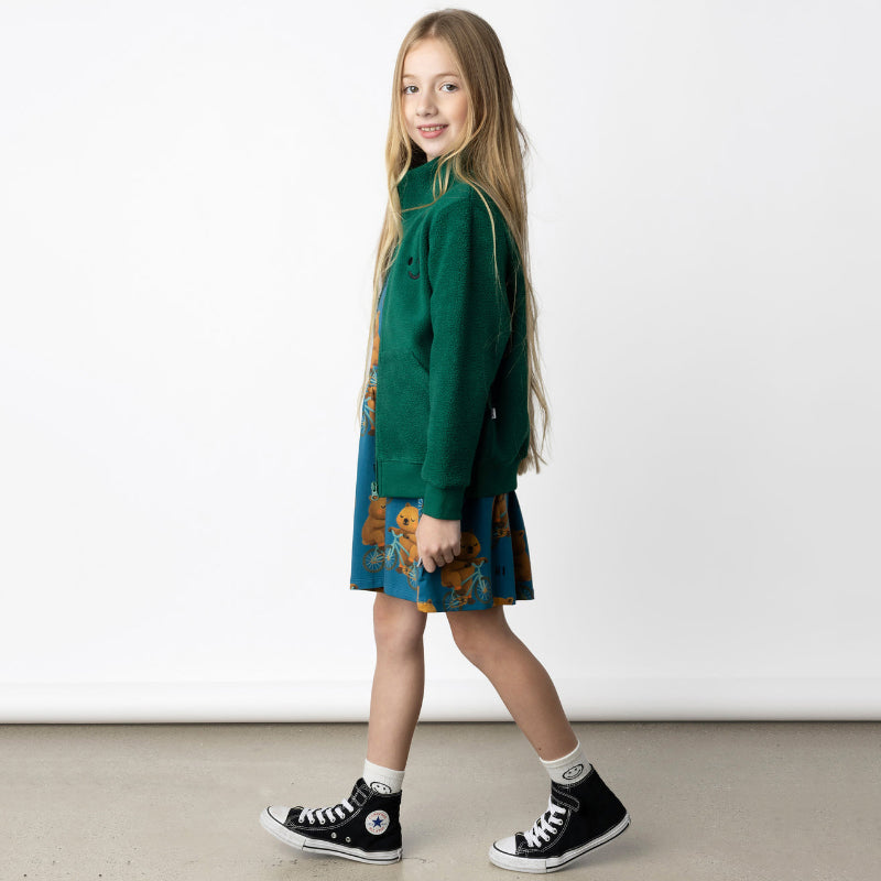 Minti Teddy Zip Up Bomber - Forest