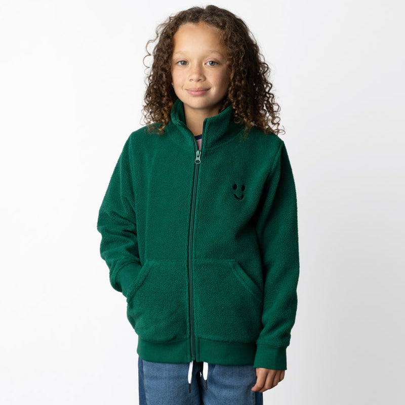 Minti Teddy Zip Up Bomber - Forest