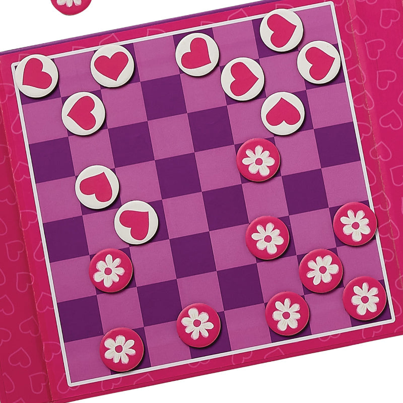 Tiger Tribe Magnetic Game - Tic Tac Toe & Checkers - Unicorn